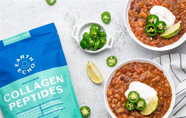 Image of Bean and Lentil Chili with Collagen Peptides